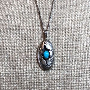 Vintage turquoise pendant w/ chain